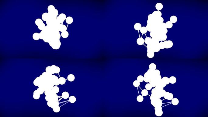 核裂变的科学动画或无缝循环的细胞分裂动画