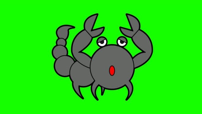 天蝎座生肖动画绿屏