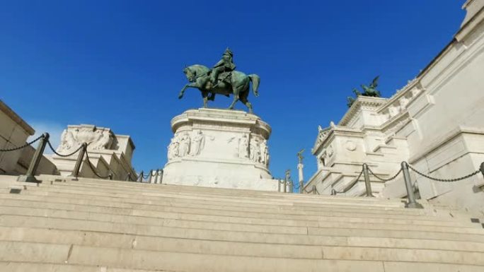 位于罗马的Altare della Patria (祖国的祭坛) 的维克多·伊曼纽尔二世国王纪念碑的