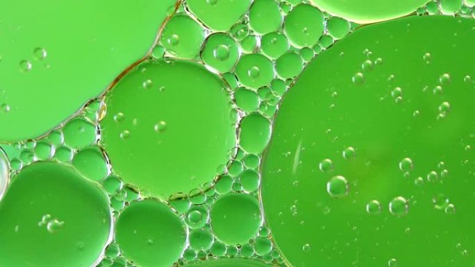 气泡油抽象背景绿色
