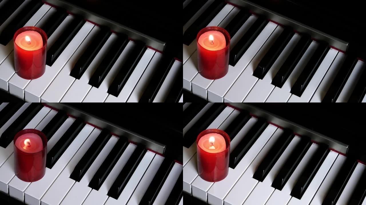 钢琴和蜡烛