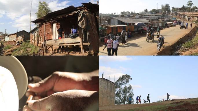 非洲肯尼亚基贝拉贫民窟真实生活状态