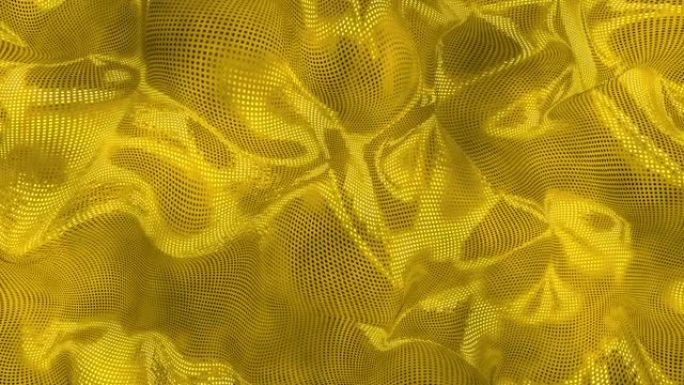 金色闪亮丝绸背景。魅力缎纹理3D渲染循环4k