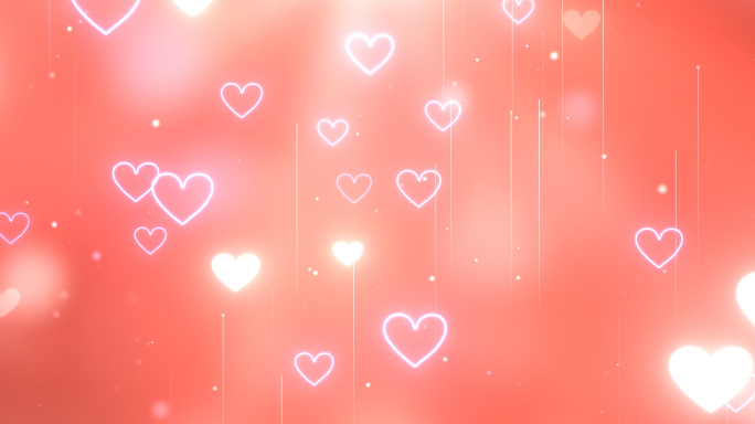 浪漫粉色爱心粒子光斑背景循环