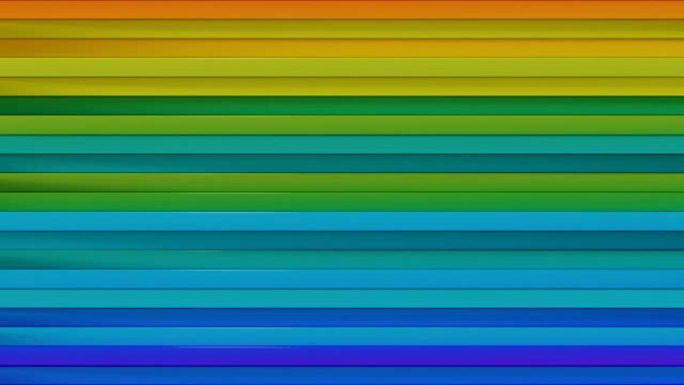 彩虹七彩横线抽象无缝循环3D渲染动画