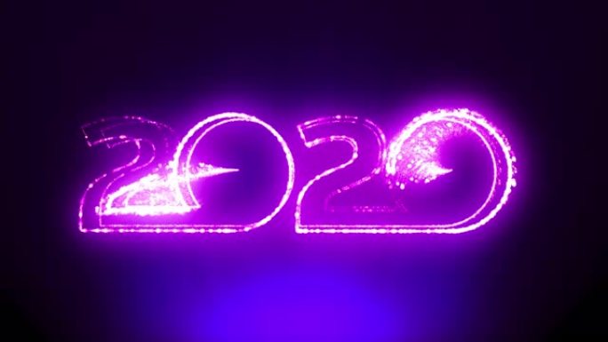 新年快乐2020复古标志