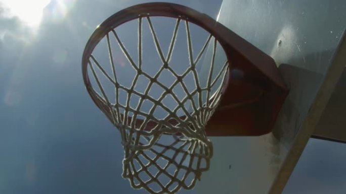 篮球网从网下拍摄的酷镜头