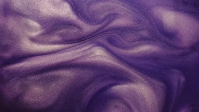油漆流体流动魔法雾紫色墨水运动