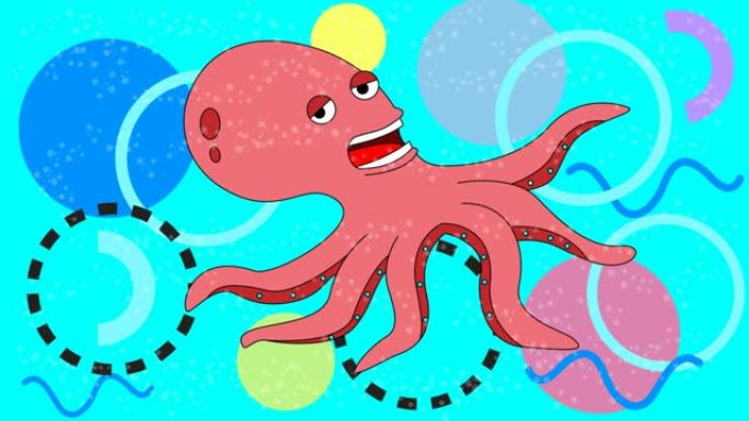 章鱼简单运动动画
