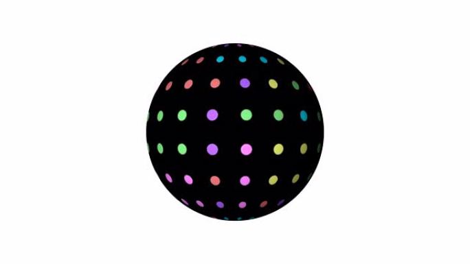 夜总会中的迪斯科球反射光图案-带有alpha覆盖层的卡通风格迪斯科球
