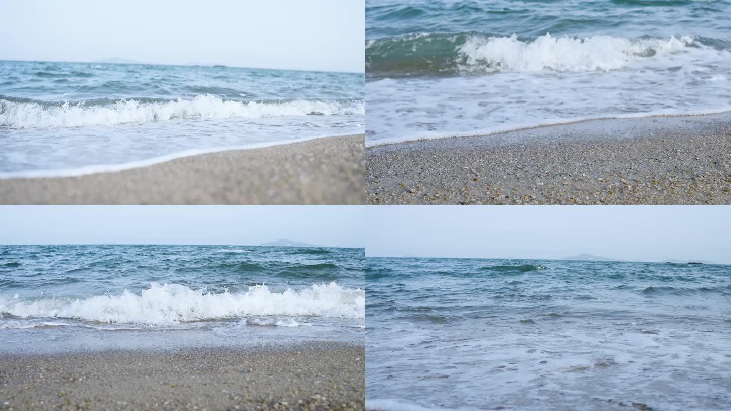 海边海浪翻滚素材