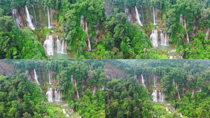 德省的Thi Lo Su (Tee Lor Su)。Thi Lo Su瀑布泰国最大的瀑布。
