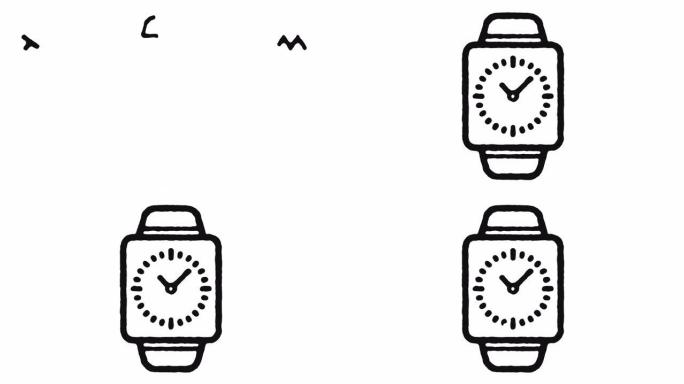 可穿戴技术图标动画素材 & 阿尔法频道