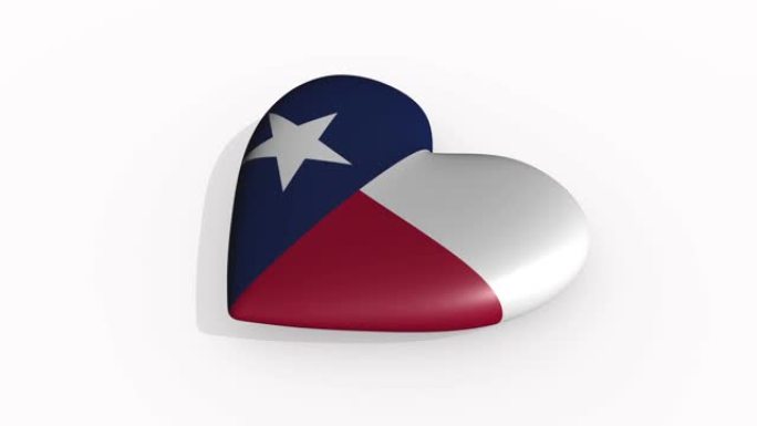 Texas heart beats and casts a shadow, loop