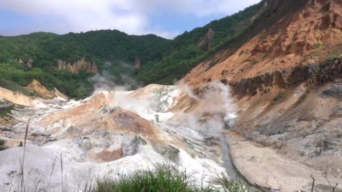 日本北海道地狱谷或地狱谷的温泉股票视频