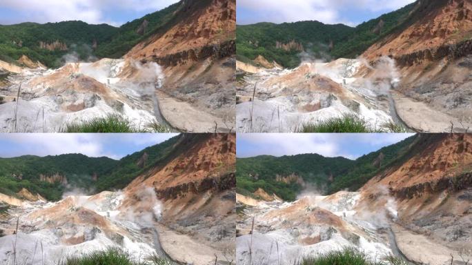 日本北海道地狱谷或地狱谷的温泉股票视频