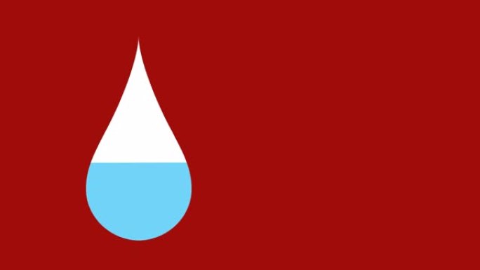 红色背景上的水滴形状