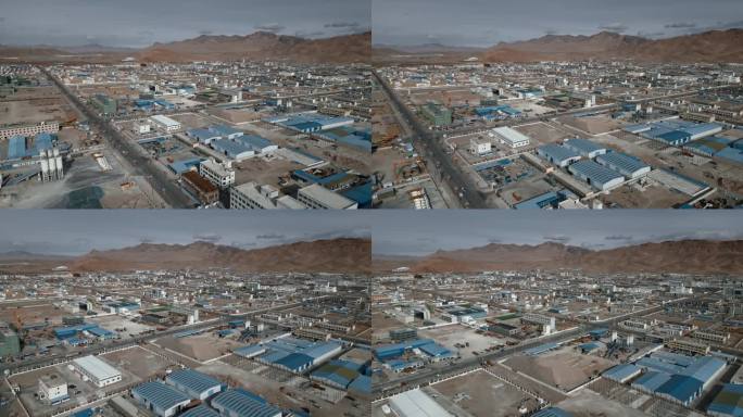 西藏旅游风光317国道阿里城镇