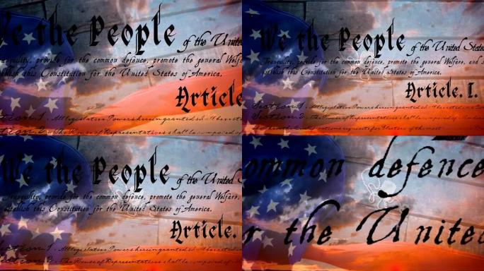 美国成文宪法和4k国旗