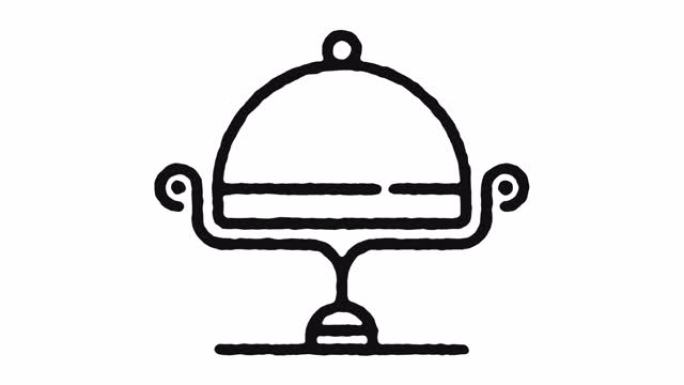 餐饮服务图标动画素材 & 阿尔法频道