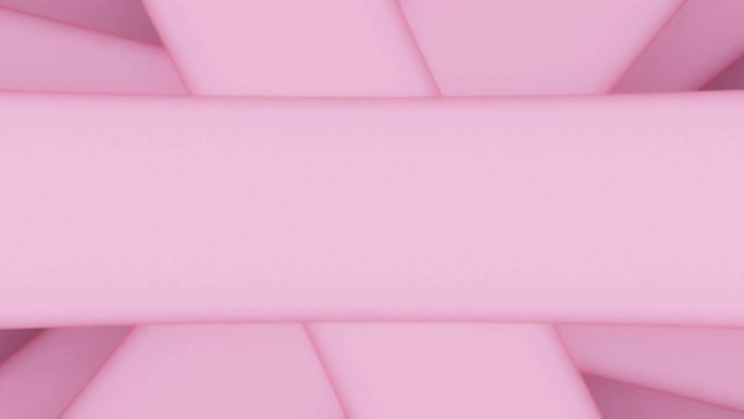 循环，粉红色旋转色调的条纹，中间的横幅空间，黑色背景上的抽象3d对象，4k