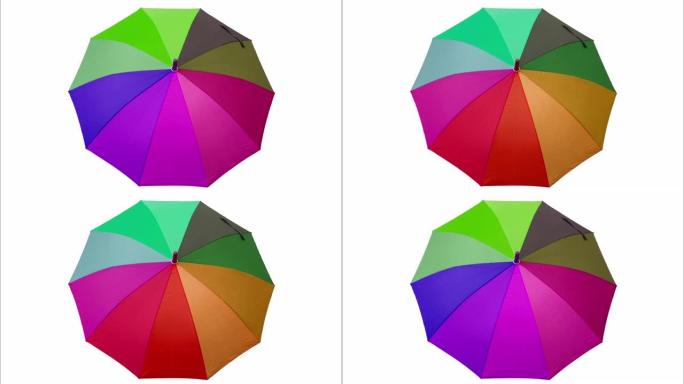 彩虹伞和色彩流