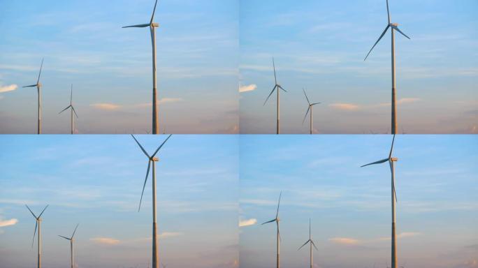 风力涡轮机是一种机器，可以接收并将来自风的运动的动能转换为机械能。并利用机械能直接抽水或发电。
