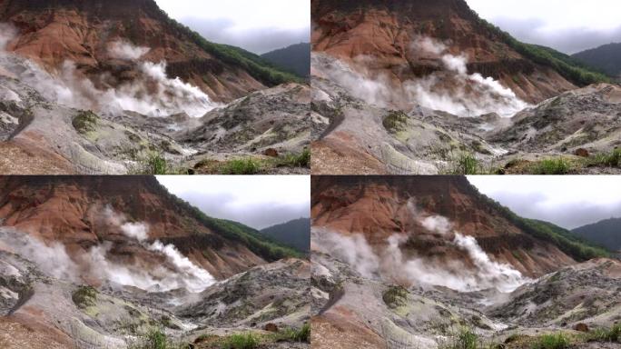 日本北海道地狱谷或地狱谷的温泉股票视频