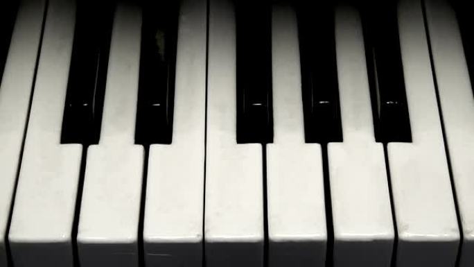 黑白钢琴键。