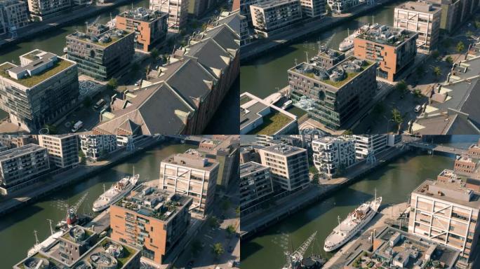 汉堡的运河和房屋