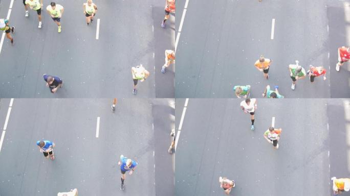 阿姆斯特丹街上拥挤的奔跑