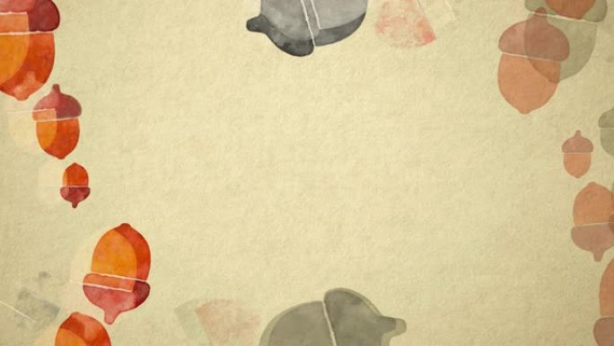 秋橡子是不同场景的动画视频背景。以温暖舒适的心情用美丽的颜色描绘。