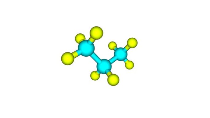 丙烷气体分子旋转视频