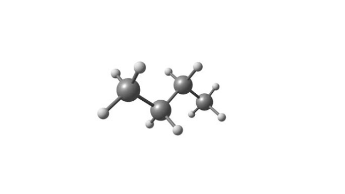 丁烷气体分子旋转视频