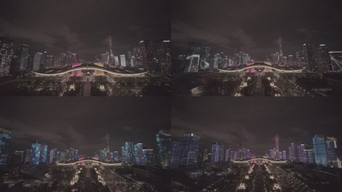 深圳市民中心航拍 灯光秀 4k log