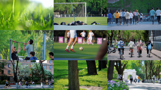 校园大学校园空镜青春校园生活开学季