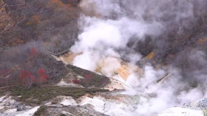 (4k分辨率) 地狱谷登别北海道温泉