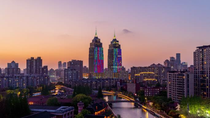 【4K】上海环球港夜景延时