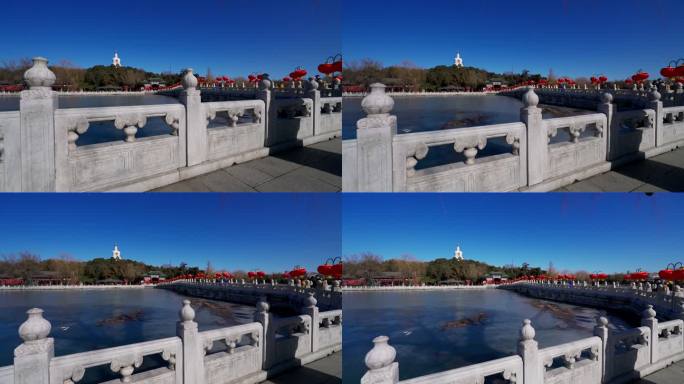 北京北海公园的自然风光