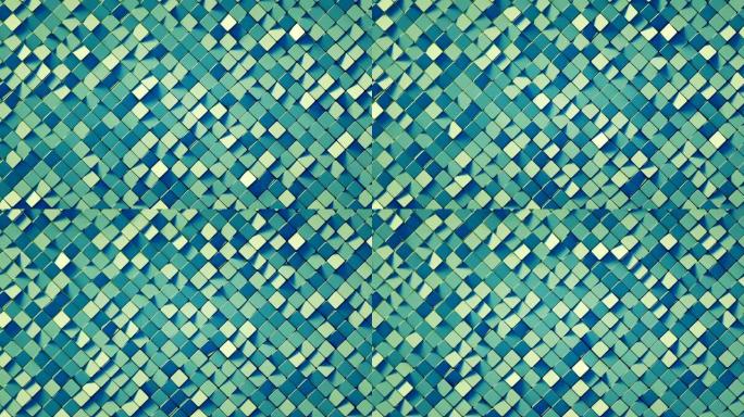 菱形马赛克表面3D渲染可循环动画