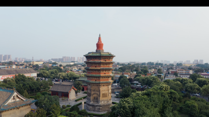 河南安阳文峰古城航拍