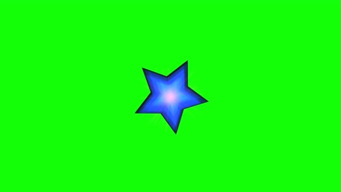 绿色背景和旋转星形