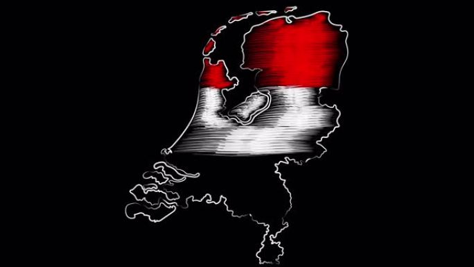 奈梅亨荷兰为地图和旗帜着色。运动设计。