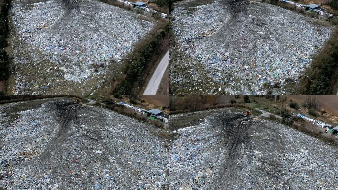 开放式固体废物堆场，废物污染，鸟瞰图