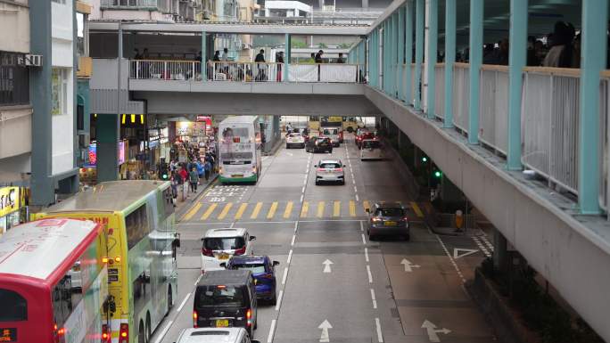 相机拍香港街头高清素材镜头