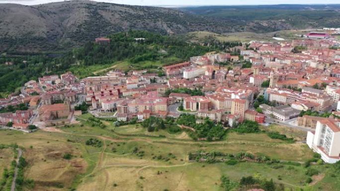 西班牙索里亚小城的鸟瞰图