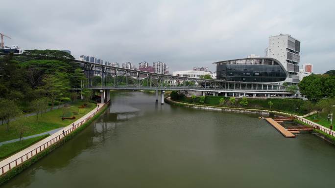 深圳南山区大学城北京大学校区航拍