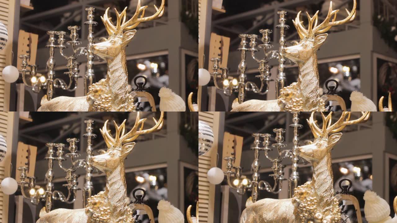 金像装饰的大鹿。室内诺埃尔设计
