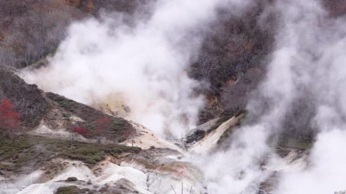 (4k分辨率) 地狱谷登别北海道温泉