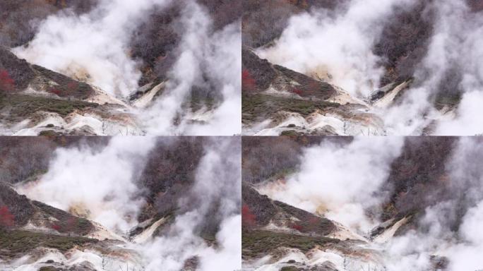 (4k分辨率) 地狱谷登别北海道温泉